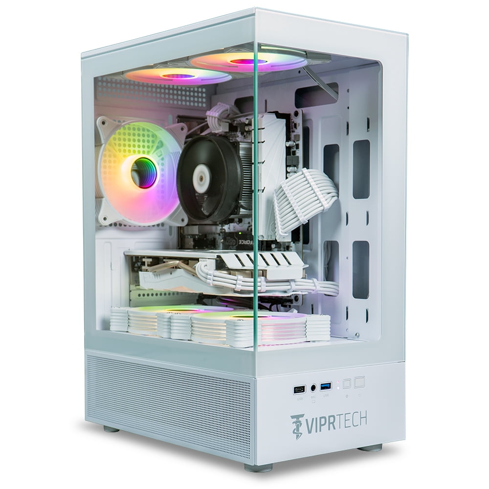 ViprTech Stryker 1.0 Gaming PC - AMD Ryzen 7 (4.1GHz), RX 580 8GB, 16G DDR4, 512GB SSD Desktop White