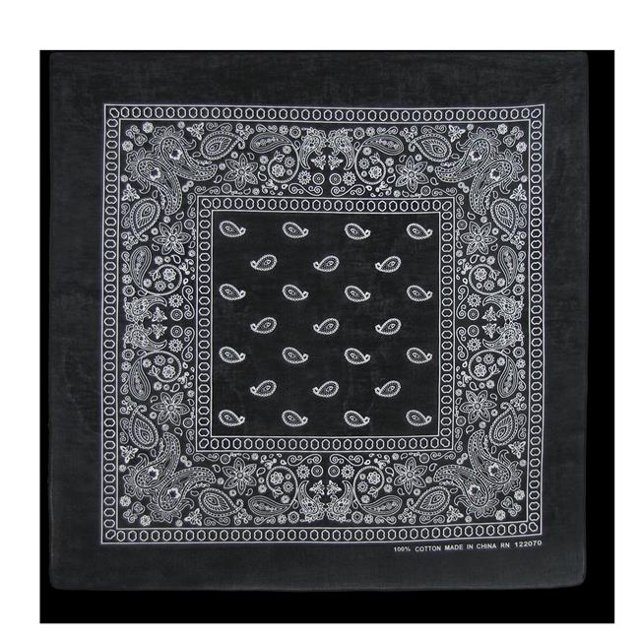 Decky BANDB-BLK Bandanas à Double Face&44; Noir