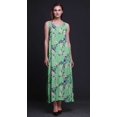 thumbnail image 4 of Bimba Robe Maxi à Bretelles Spaghetti Sans Manches pour Femmes en Rayonne Imprimée d'Oiseaux, Coupe Évasée - Très Petit, 4 of 4