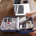 thumbnail image 2 of Waterproof Data Cable Storage Bags Travel Gadget Wires Organizer Zipper Pouch (Black), 2 of 6