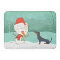 thumbnail image 1 of Carolines Treasures CK2083RUG Black Tan Dachshund Snowman Christmas Machine Washable Memory Foam Mat, 1 of 4