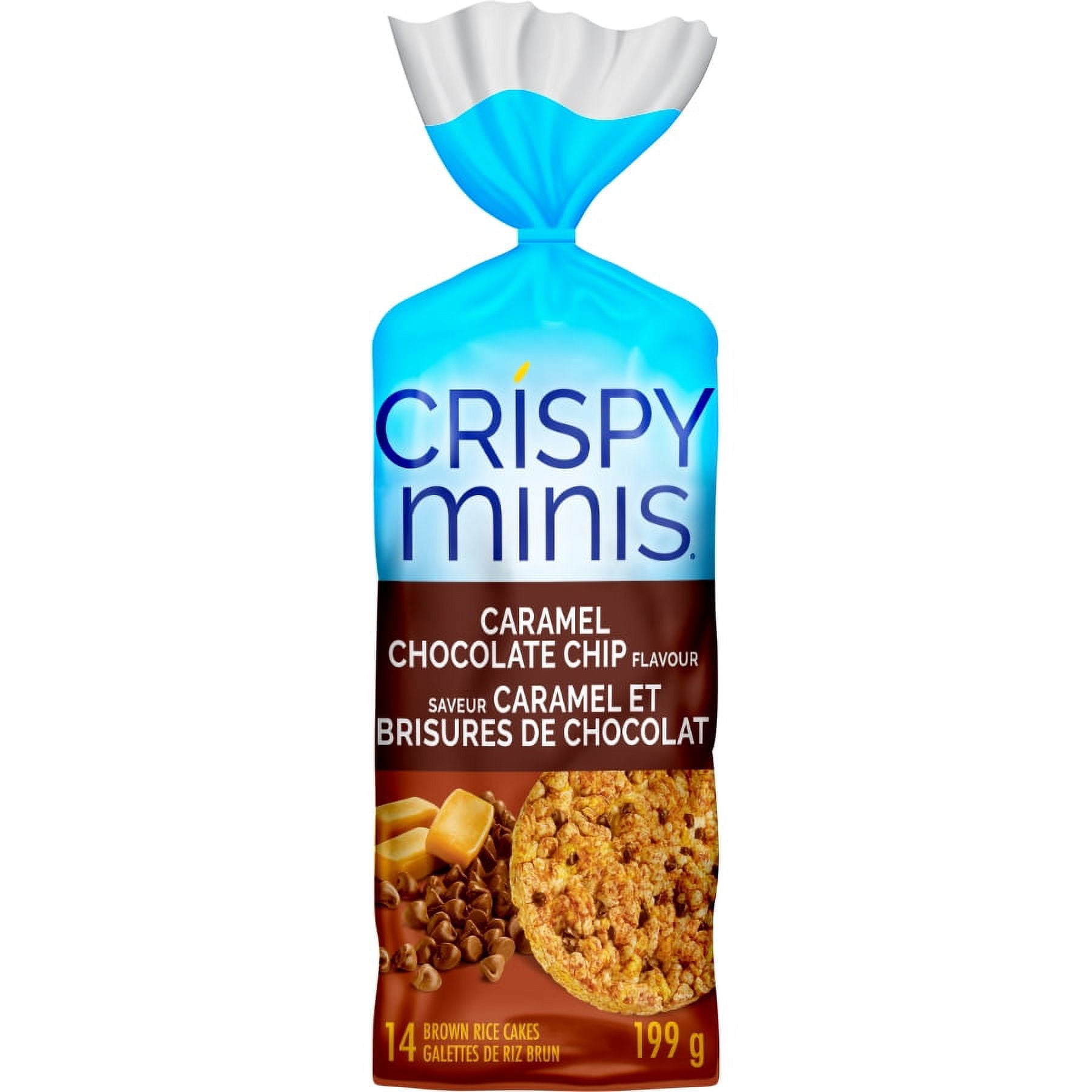 Quaker Crispy Minis Galettes de riz brun Saveur Caramel et brisures de chocolat
