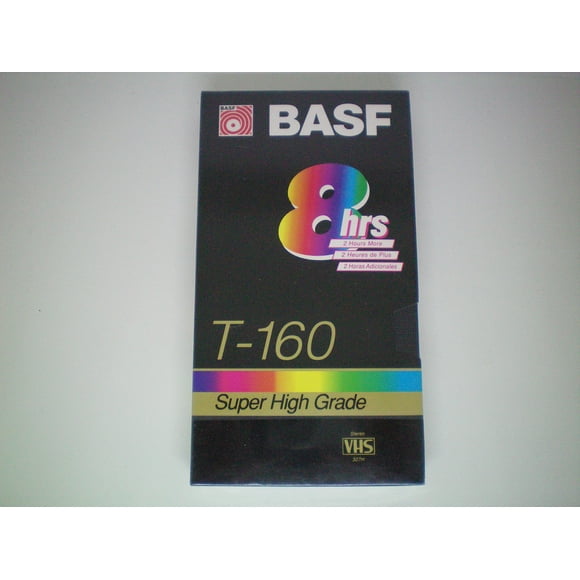 BASF T-160 Extra Quality 8 Hour Blank VHS Video Cassette Recording Tape