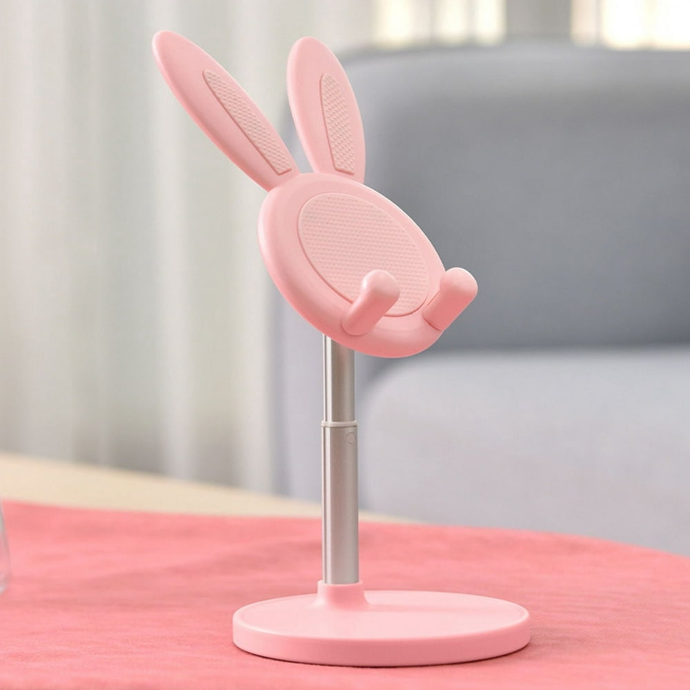 Cell Phone Stand Angle Height Adjustable Cell Phone Stand for Desk Cute Rabbit Phone Holder Stand for Desk Compatible with All Mobile Phones  iPad Tablet