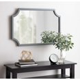 thumbnail image 2 of Kate and Laurel Hogan Wood Framed Mirror with Scallop Corners, 24x36 Inches, Gray, 2 of 2