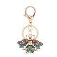 thumbnail image 3 of Bee Keychain, Sparkling Keyring Alloy Rhinestone Shiny Color Gold Plated Elegant Decorative Cute Style  For Bag Pendant Champagne,Green,Purple, 3 of 8