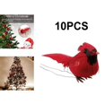 thumbnail image 2 of 10pcs Artificial Red Cardinal Birds for Centerpieces Red Cardinal Birds Home Garden Decor Red Cardinals, 2 of 9