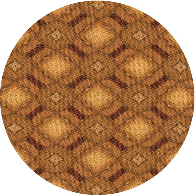 Ahgly Tapis Rond Lavable en Machine Intérieur Transitionnel Orange Néon, 3 Pieds Rond