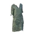 thumbnail image 1 of Kcodviy Robe Femme Grande Taille Moyenne Robe Femme Veste Longueur Imprimée à Manches Longues Robes Mini Femme Grande Taille Robe à Col en V, 1 of 5