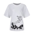 thumbnail image 4 of T-shirts d'Été Décontractés pour Femmes, Col Rond, Manches Courtes, T-Shirt Graphique Tendance, Basique, Confortable, Coupe Ample, Chemisiers pour Femmes, Chandail, 4 of 6