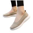 thumbnail image 3 of Bmisegm Women Casual Shoes Fashionable New Pattern Simple and Solid Color Flat Bottom Comfortable Lightweight Non Slip Mesh Breathable Womens Casual Shoes Khaki 40, 3 of 9