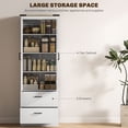 thumbnail image 4 of HOMCOM 67" Tall Kitchen Pantry Cabinet with Adjustable Shelves Cream White, 4 of 10
