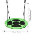 thumbnail image 2 of Generic Adjustable Outdoor Kids Fitness Swing Rings with 900D Oxford Fabric & Galvanized Pipes, 300kg Capacity, Green, Type 1/2 Optional, Includes Straps, Ropes, Carabiners, and Accessories for, 2 of 6