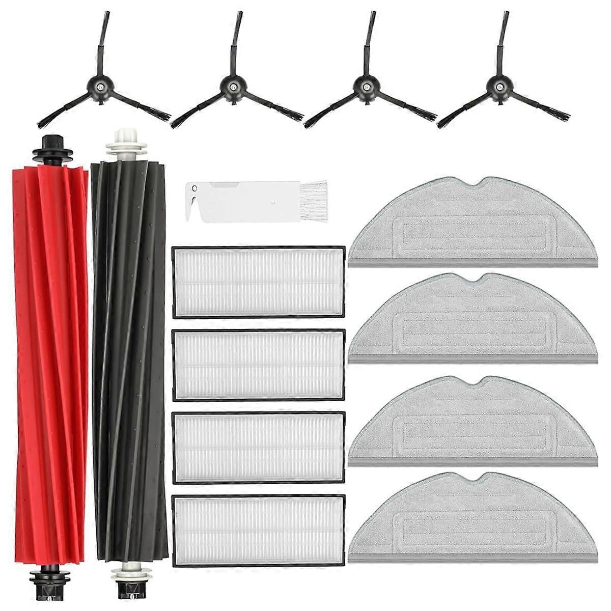 For Roborock S8 / S8+ Robot Vacuum Cleaner Main Side Brushes Hepa Filters Mop Cloth Washable Accessory SetSurprise Gift:as shown Great Gift