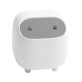 thumbnail image 2 of Vrorvz Modern Plastic Trash Can with Lid for Bathroom Vanity and Desktop Wastebasket for Cotton Rounds Makeup Sponges and Tissues Compact and Sturdy Design Suit for Tabletops, 2 of 8