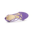thumbnail image 4 of BLISSFUL STEP Women Zipper Ankle Strap Stiletto Heel Sandals Light Purple 9, 4 of 7