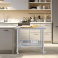 thumbnail image 3 of BeesClover Stainless Steel Prep Work Table, Commercial Workstations, NSF Commercial Heavy Duty Worktablefor Kitchen Restaurant,Home,Hotel,Outdoor, 3 of 8