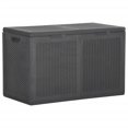 thumbnail image 1 of vidaXL Garden Storage Box 180L Black PP Rattan, 1 of 5