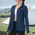 thumbnail image 4 of SHTXOZHI Veste Athlétique Légère pour Femmes Protection Solaire Fermeture Éclair Complète Manches Longues Chandails à Capuchon Randonnée Plein Air, 4 of 7