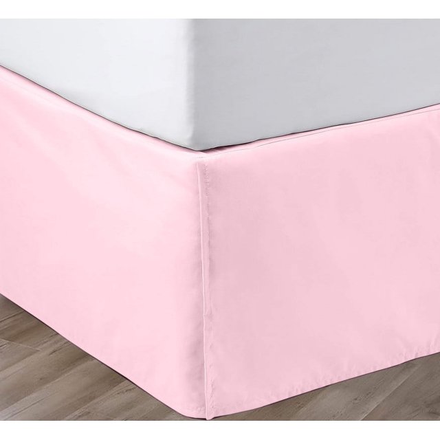 SGI Bedding 21 Inch Pleated Bed Skirt | Microfiber Bed Skirt | Fade Resistant, Wrinkle Free, Anti-static, Decorative, Extra Storage Space, Clutter-Free | King, Pink
