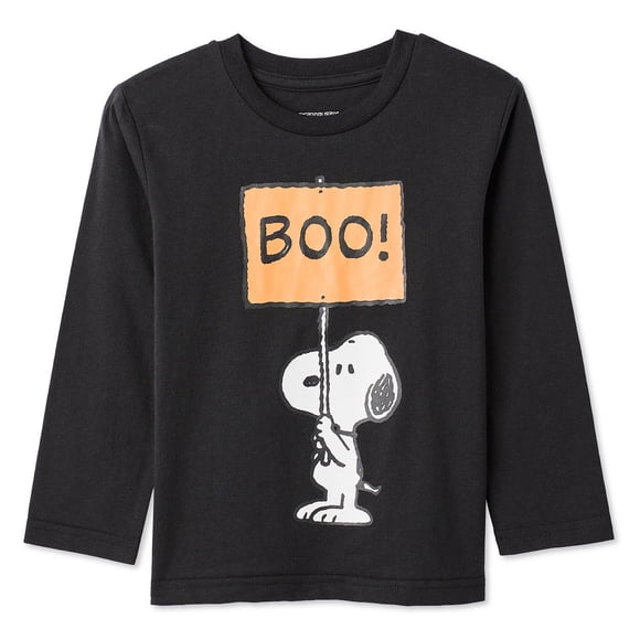 Peanuts Toddler Boys' Long-Sleeve Snoopy Halloween T-Shirt