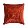 thumbnail image 1 of The HomeCentric Decorative Thow Pillow Covers Rust 16"x16" (40x40 cm) Velvet Striped, Textured & Patchwork Throw Cushion Covers For Couch, Geometric Modern Style - Centric Wrap, 1 of 3