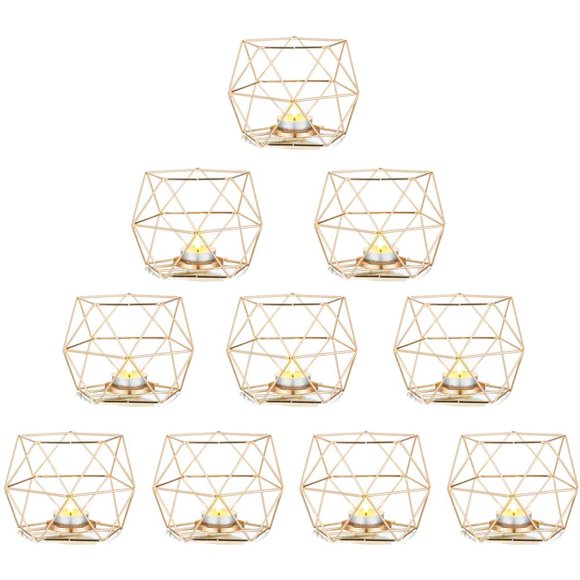 Metal Tea Light Candle Holder Centrepiece for Tealight and Pillar Candle, Perfect for Birthday Party Wedding Events Home Decoration