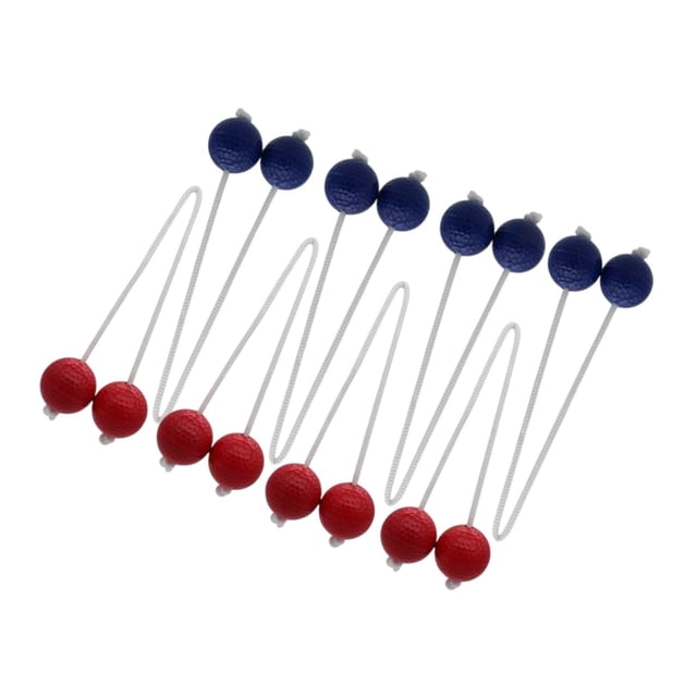S SERENABLE 8 Pcs Balles de Golf de Rechange Dia 1.65 Po Activités Intérieures Ou Extérieures Jeu de Cour pour Enfants Adultes Jouet Familial Lancer Balles de Jeu Rouge et Bleu