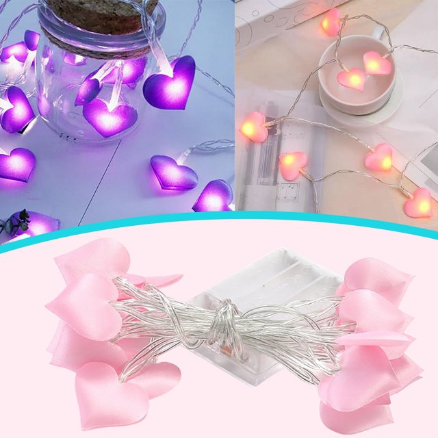 Iumwxz Kitchen Gadgets Led Light Fabric Peach Heart String Light Girl Heart Room Decoration Light Kitchen Utensil Set B Plastic Holiday Saving