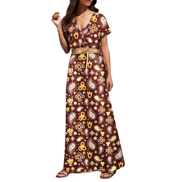 Women Daily Slim Dress Plus Size Dress for Women Casual Long Dress Sleeveless Cold Women Dresses Shoulder Solid&Print Split Hem Button Front Dress Drawstring Casual Dress