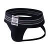 KHONTS Men's Jockstrap Wide Band Mesh Male Underwear Athletic Supporter for Gym Vasectomy Black M