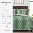 thumbnail image 3 of Mainstays All in One Lightweight Quilt Set and Sheet Set -7 Piece, Full, Green Floral, 3 of 14