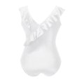 thumbnail image 4 of ylioge Womens One-Piece Swimsuits Tankini Ruffle Sleeveless V Neck Bathing Suits Ladies Trendy Solid Color Pleated Built in Bra Swimsuit, 4 of 5