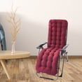 thumbnail image 3 of Coussin pour Chaise Berçante de Terrasse, Couleur Unie, Coussin de Chaise Longue, Décor, Rouge B, 3 of 7