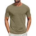 thumbnail image 1 of Besolor T-Shirt d'Été pour Homme à Manches Courtes, Col Rond Classique, T-Shirts Décontractés, Couleur Unie, Hauts Basiques, 1 of 5