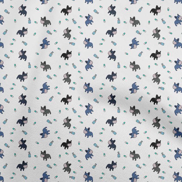oneOone Tissu Bleu en Polyester Spandex Matière de Robe Médicale Tissu Imprimé Tissu au Mètre 56 Pouces de Large