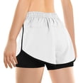 thumbnail image 3 of Plebaso Women's 2 in 1 Running Shorts Elastic Waist Drawstring Athletic Shorts Lightweight Workout Shorts, 3 of 6