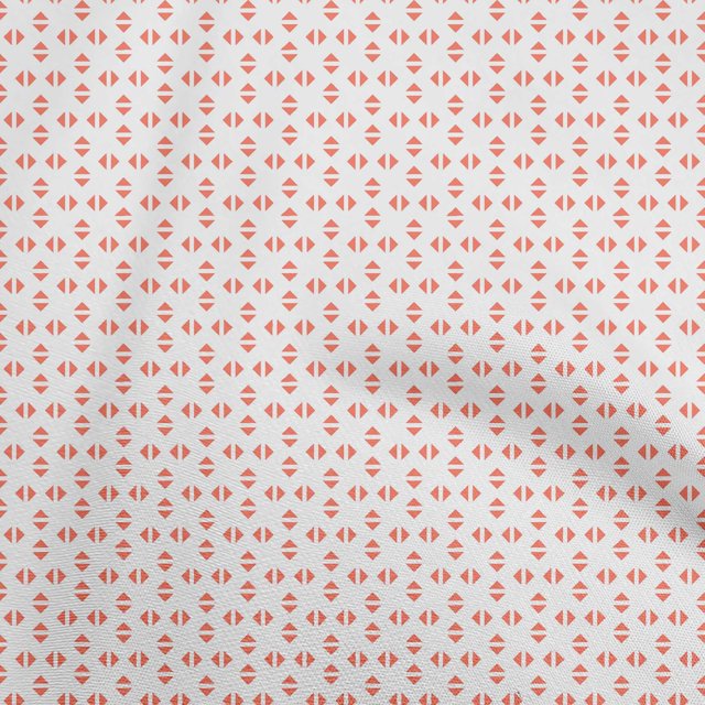 oneOone Rayon Dark Peach Fabric Geometric Craft Projects Decor Fabric Printed By The Yard 56 Inch Wide
