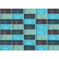 thumbnail image 1 of Ahgly Company Machine Washable Indoor Rectangle Transitional Turquoise Green Area Rugs, 2' x 5', 1 of 7