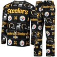 thumbnail image 1 of Ensemble de Pyjama Laid avec Mot-Symbole pour Hommes Pittsburgh Steelers NFL, 1 of 3