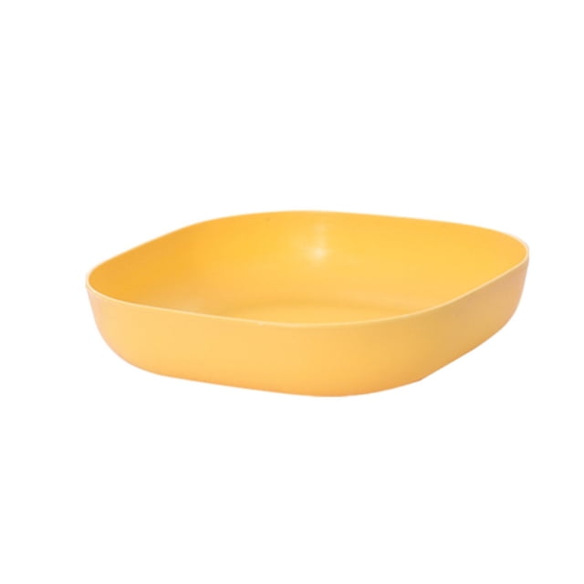Kitchen Tableware Square Bowl Wheat Spaghetti Bowl Lightweight Bowl Party Snack Soup Dessert Rice Plate,Yellow Kitchen Tableware
