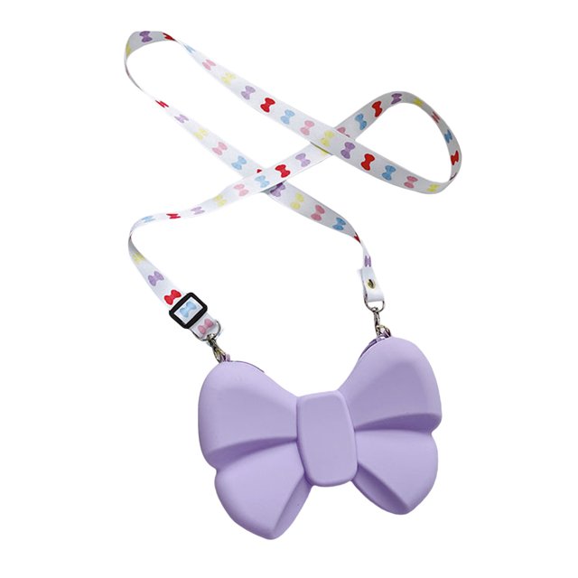 Diconna Portefeuille Cadeau pour Petite Fille Sac à Main en Forme d'Arc Mignon