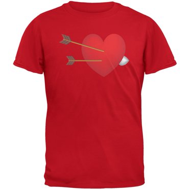 T-Shirt pour Adulte Rouge Cœur de Cupidon pour Couples