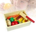 thumbnail image 2 of Plastic Cutting Fruit Vegetable Bread Cutting Food Set Kids Role Play Toy Gift, 2 of 8