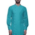 thumbnail image 4 of Atasi Button Down Long Kurta For Men Solid Chinese Collar Casual Ethnic Kurtas-XXX-Large, 4 of 6