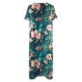 thumbnail image 3 of Cameland Robe d'Été pour Femme Décontractée à Col en V avec Boutons, Manches Courtes, Imprimée, Coupe Évasée, avec Poche, 3 of 3