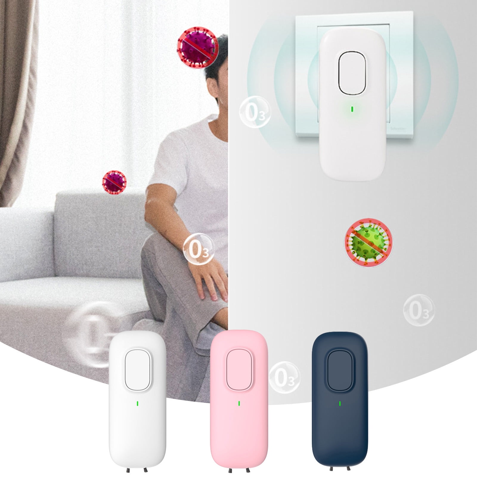Dvkptbk Air Purifiers for Bedroom Home ,Filter Portable Air Purifier with Usb Cable Fragrances Sponge for Smokesrs Pollen Pets Dust Odors, Desktop Air Cleaner for Car Rv