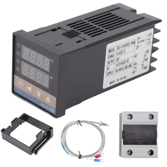 Digital Temperature Controller, 100-240V PID Thermostat Temperature Controller High Accuracy Smart Small Overshoot For Chicken House For Electric Power 25A,40A