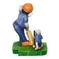 thumbnail image 4 of Polyresin Seigneur Ganesha Jouant au Cricket avec Idole Mushak, Multicolore Fait à la Main, 4 of 5