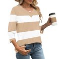 thumbnail image 4 of Fewfanhot Hauts pour Femmes Mode d'Automne Col en V Tenue de Bureau Décontractée Tunique Chandail Tenues, 4 of 9